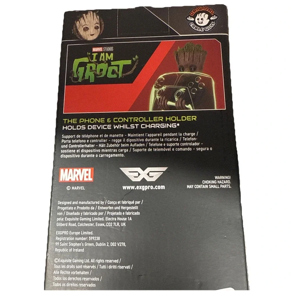 I Am Groot Gaming Cable‎ Guys Original Phone & Controller Holder Character Stand